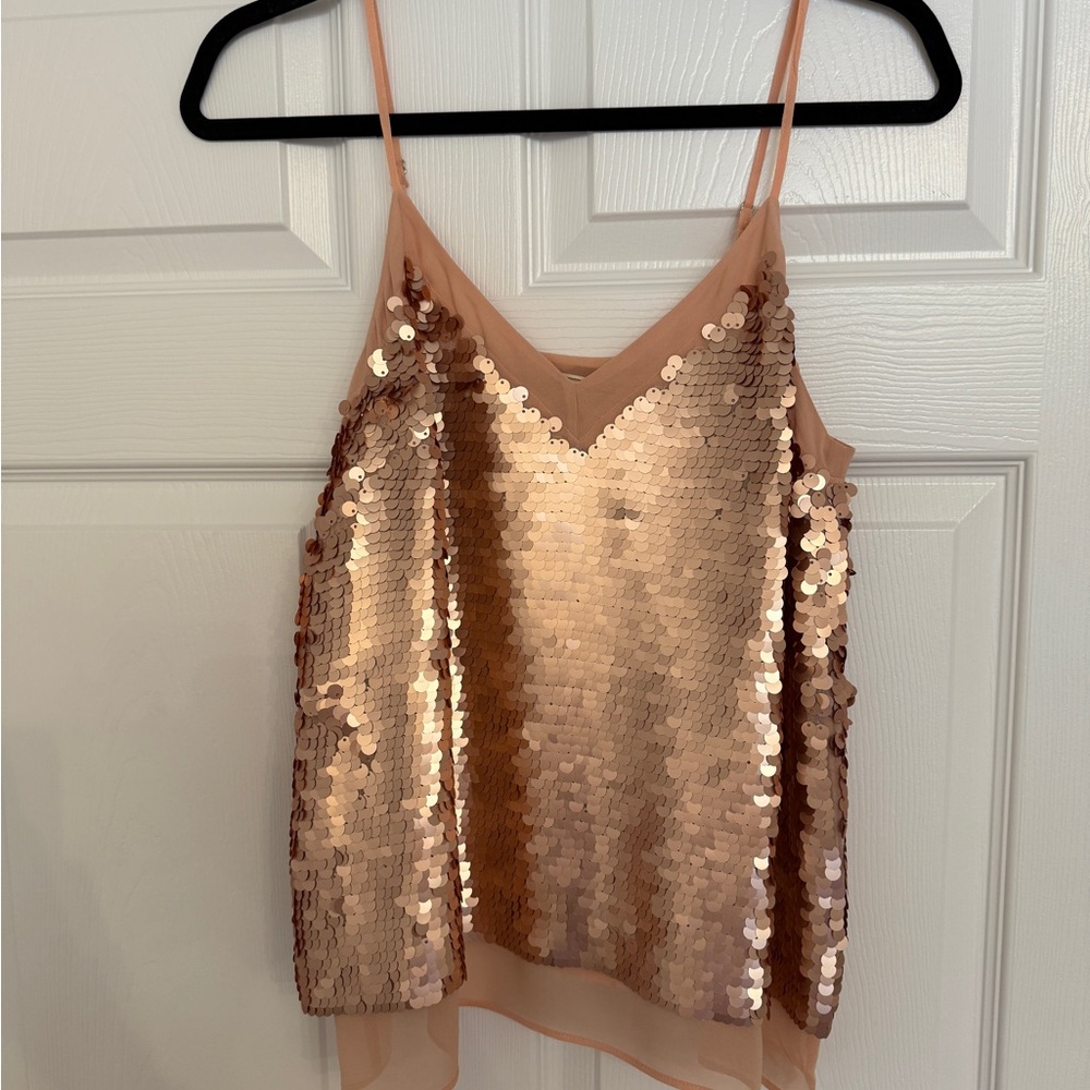Moulinette Soeurs Rose Gold Sequin Camisole